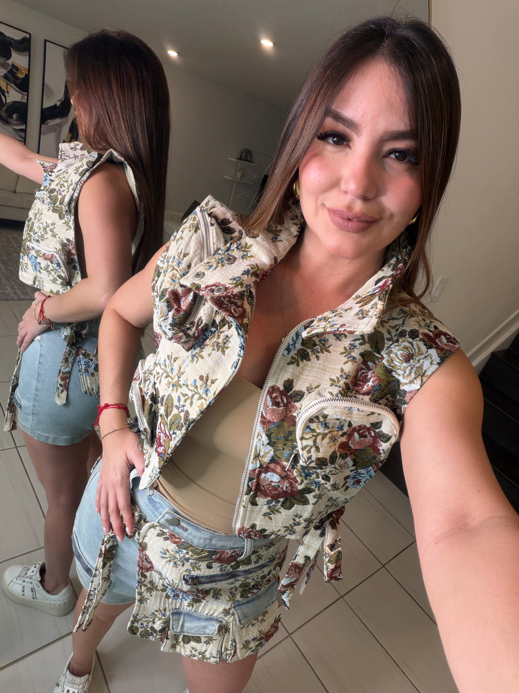 Mediterranean Denim Short Set