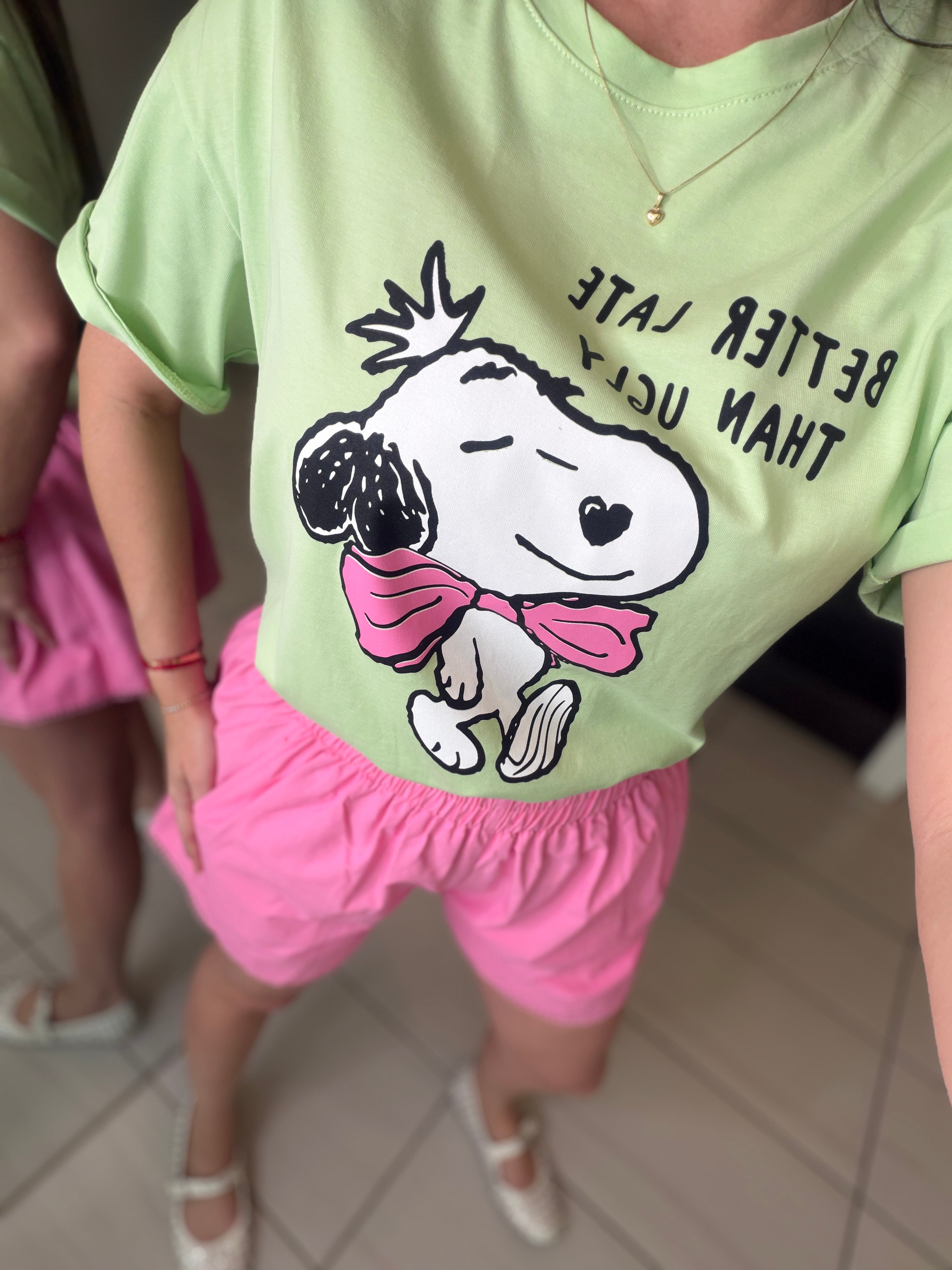 Better Late Than Ugly Green Tshirt