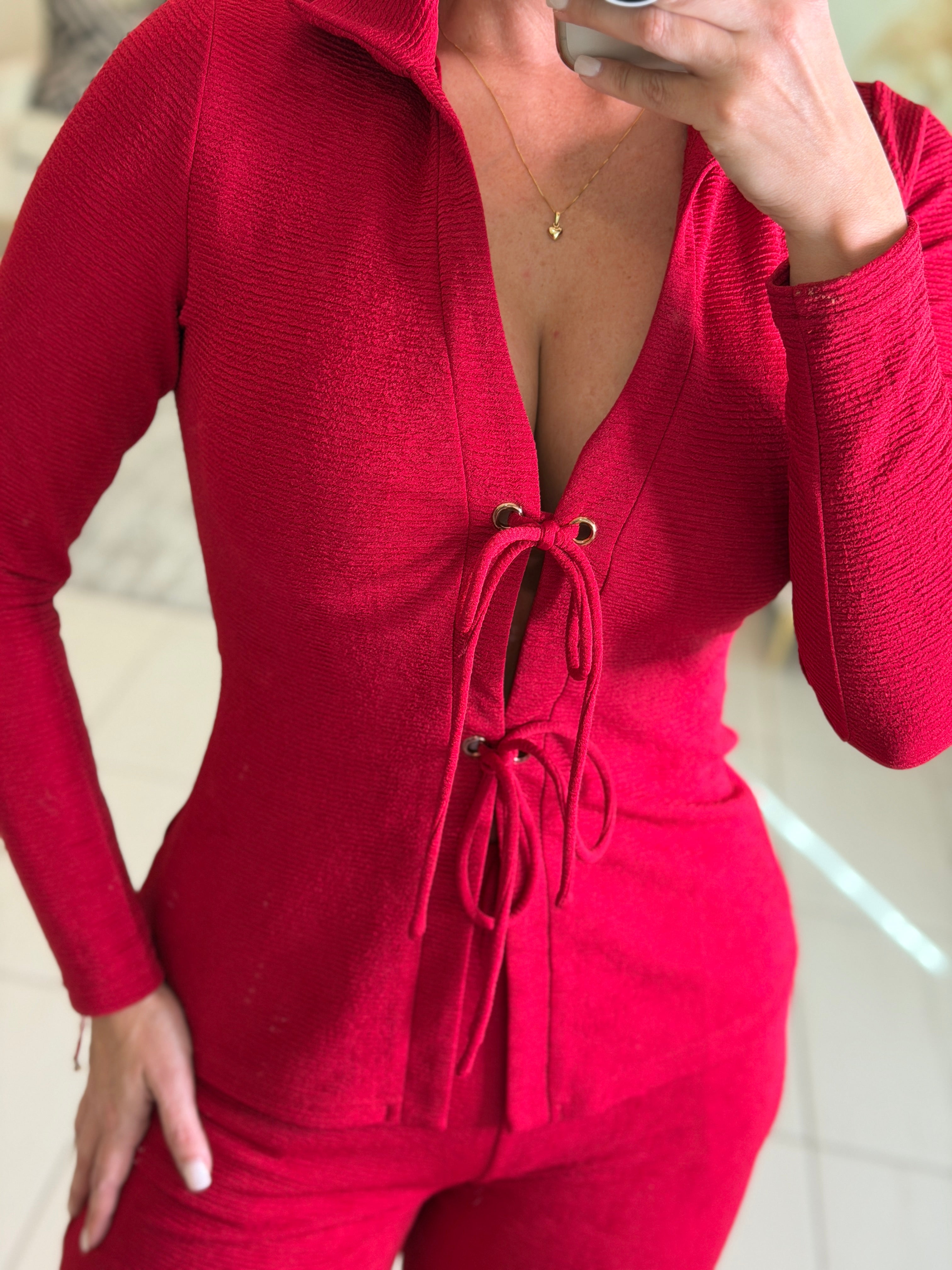 Scarlet Obsession Red Pants Set
