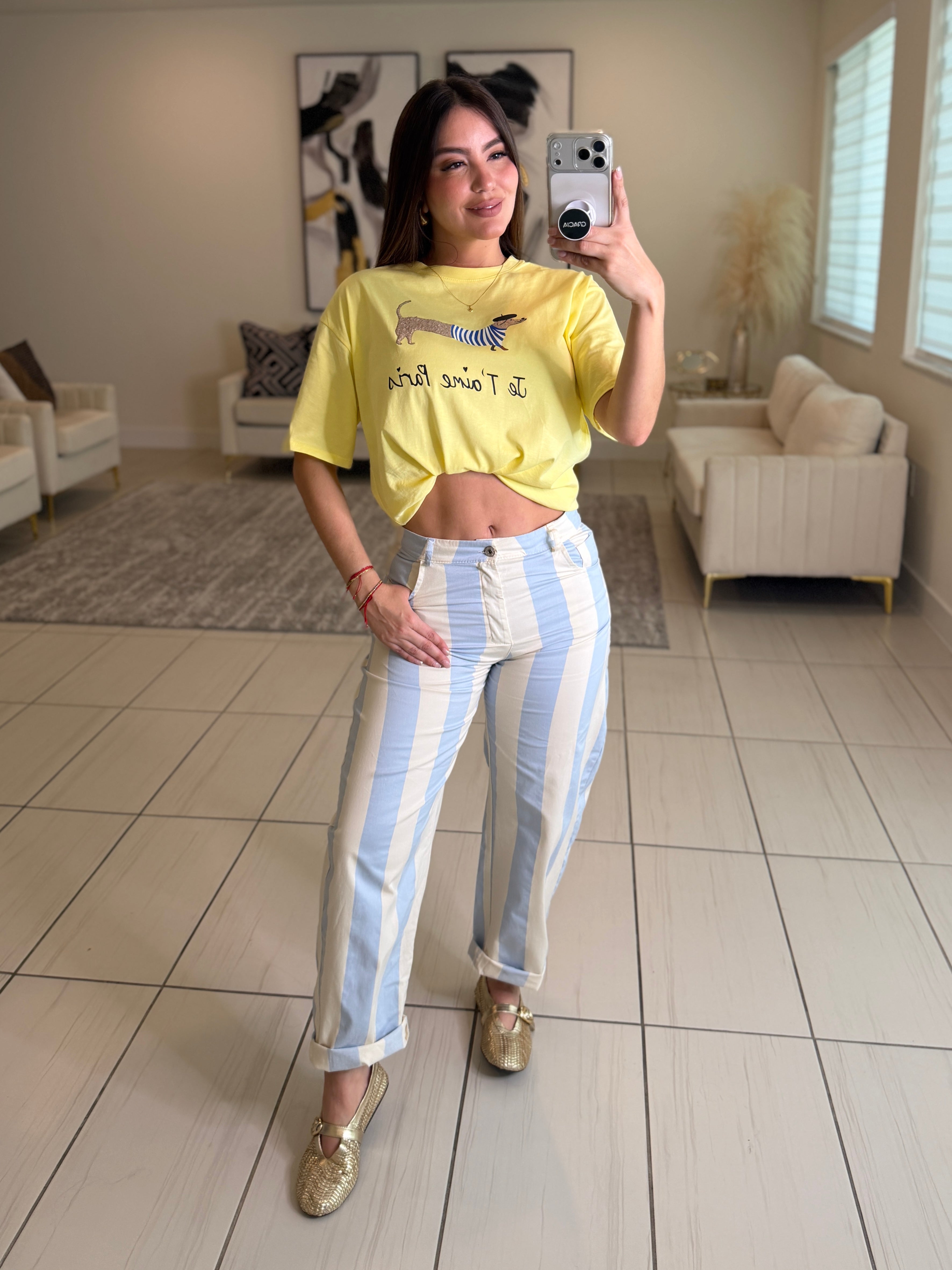 Je T’aime Paris Yellow Tshirt