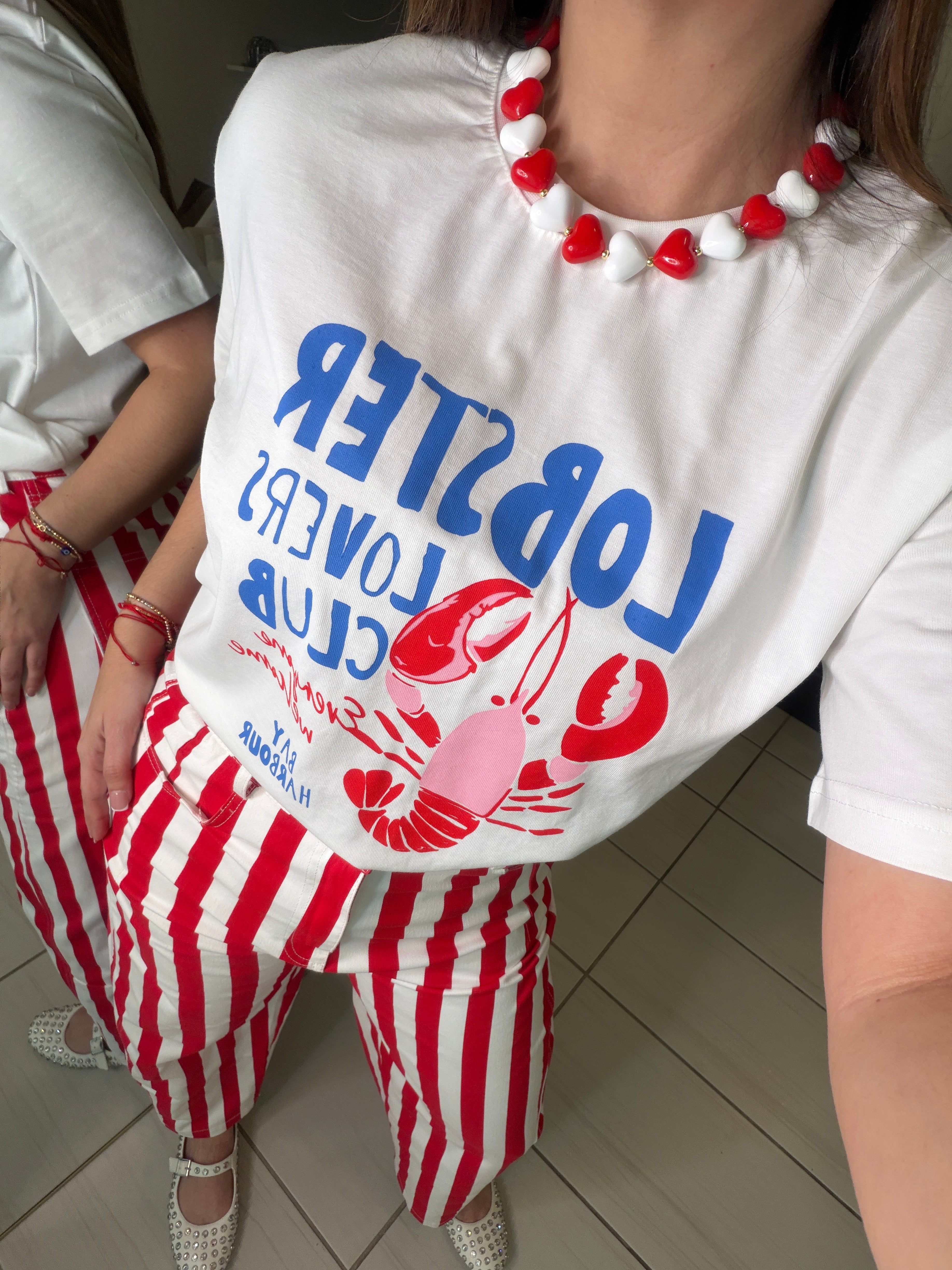Lobsters Lovers White Tshirt