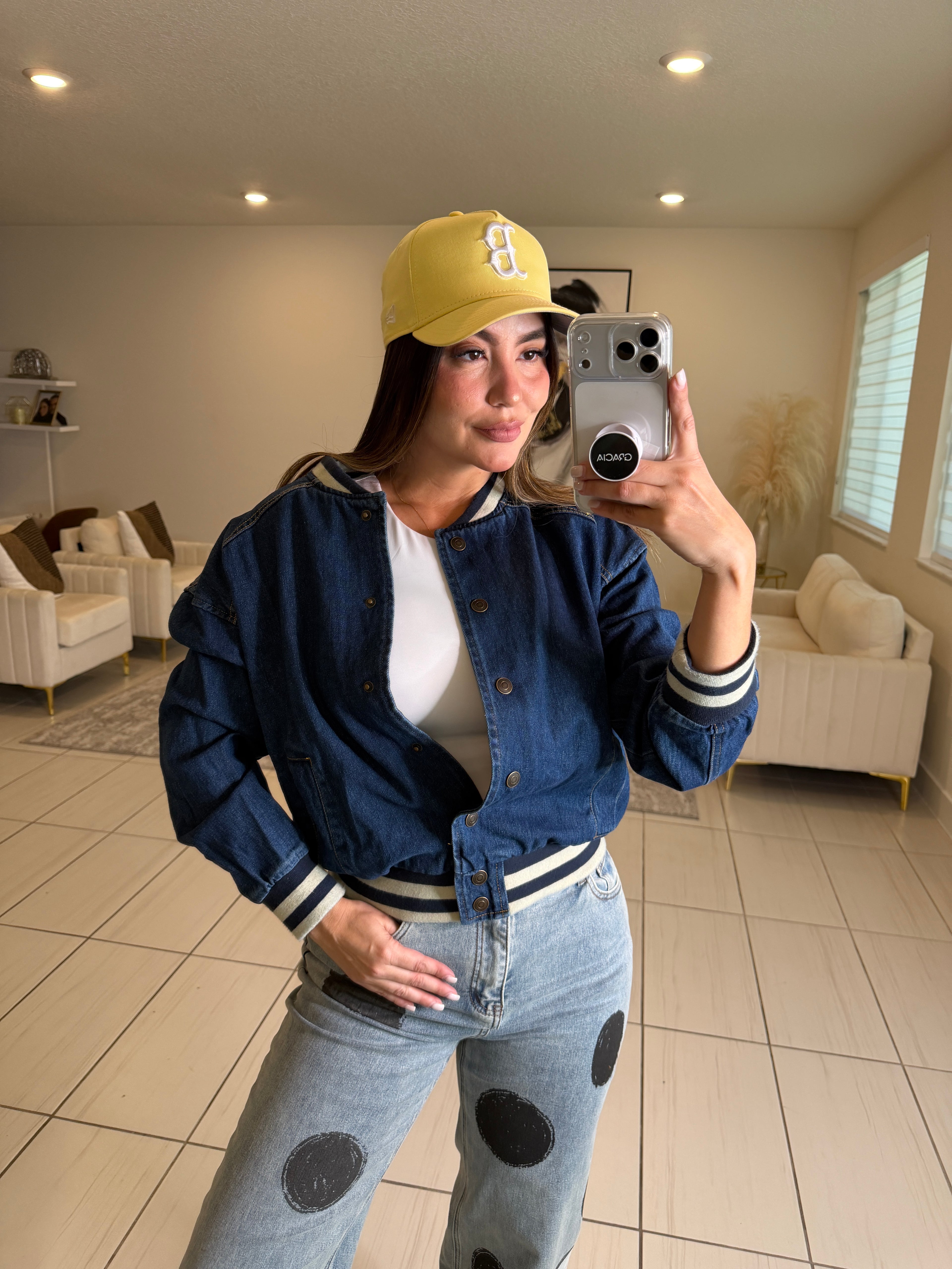 Empire Denim Bomber Jacket