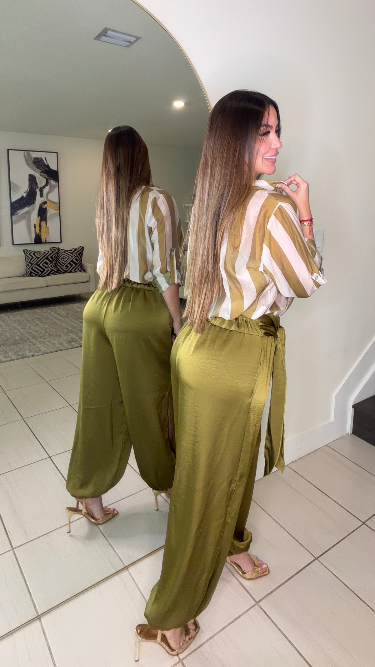 Sage Luxe Green Balloon Pants