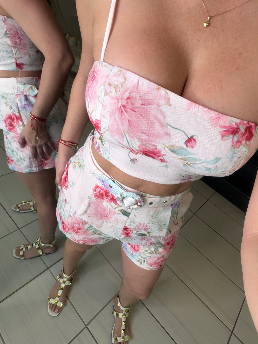 Sweetest Floral Pink Short Set