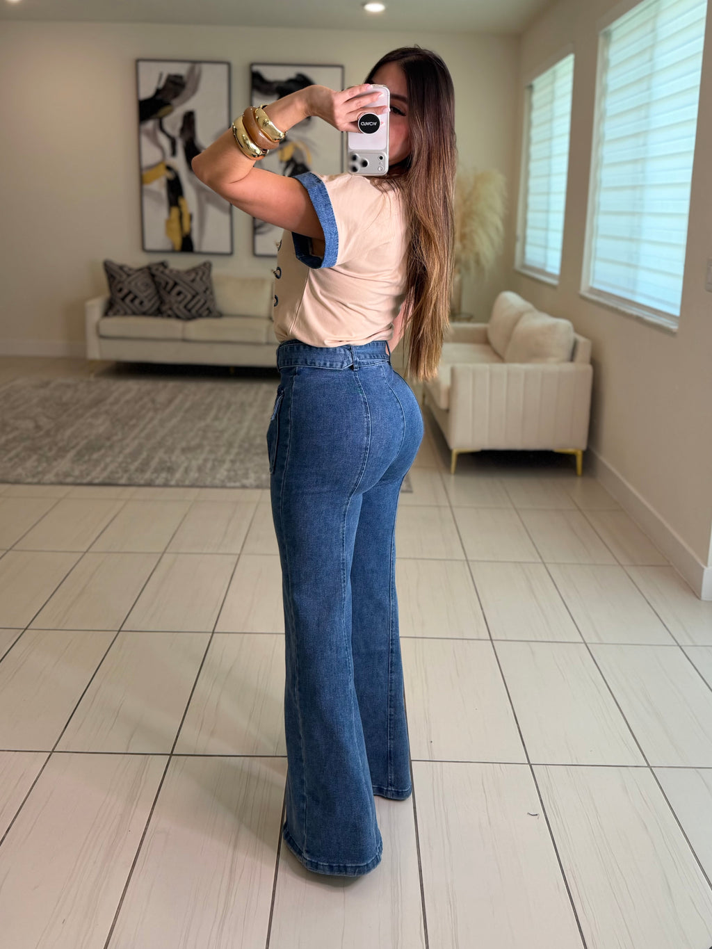 Napoleon Contrast Beige Top