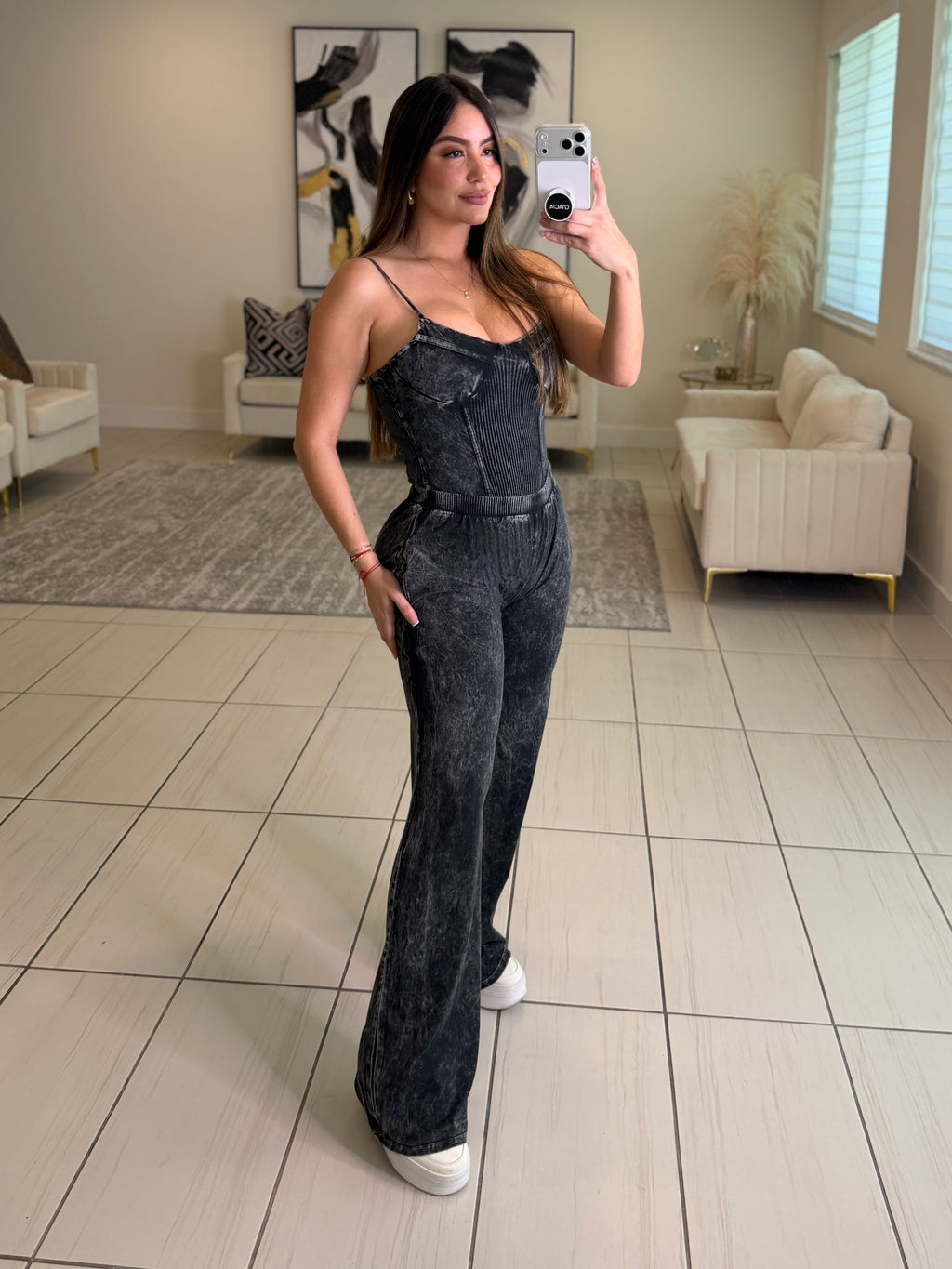 Illusionist Washed Black Pant Set