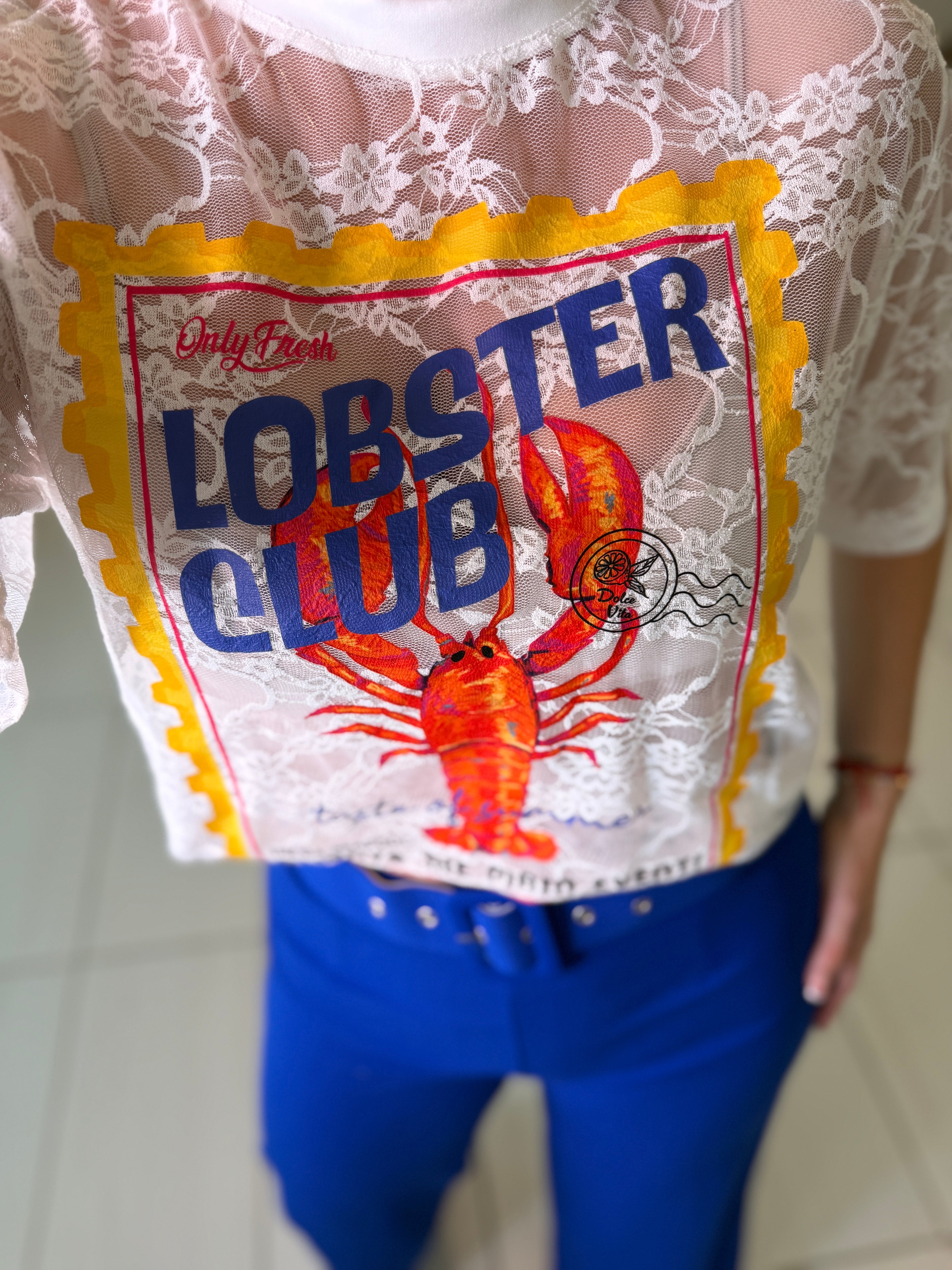 Lobster Club White Tshirt