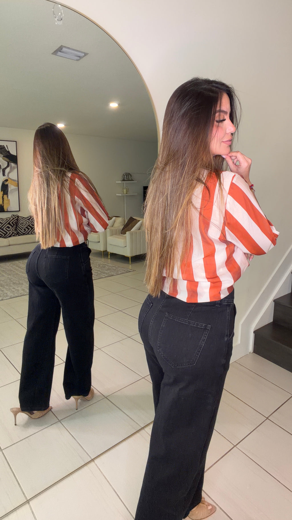 Siena Stripes Terracotta Shirt