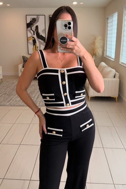 Chic Avenue Black Pants Set
