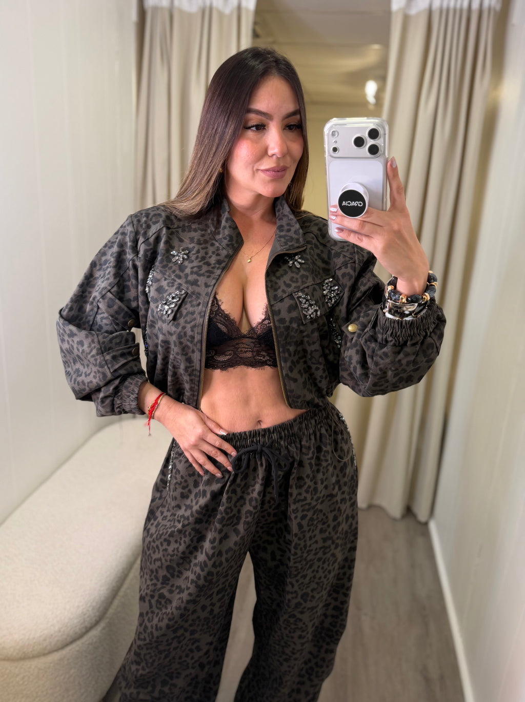 Dark Diva Leopard Print Pant Set