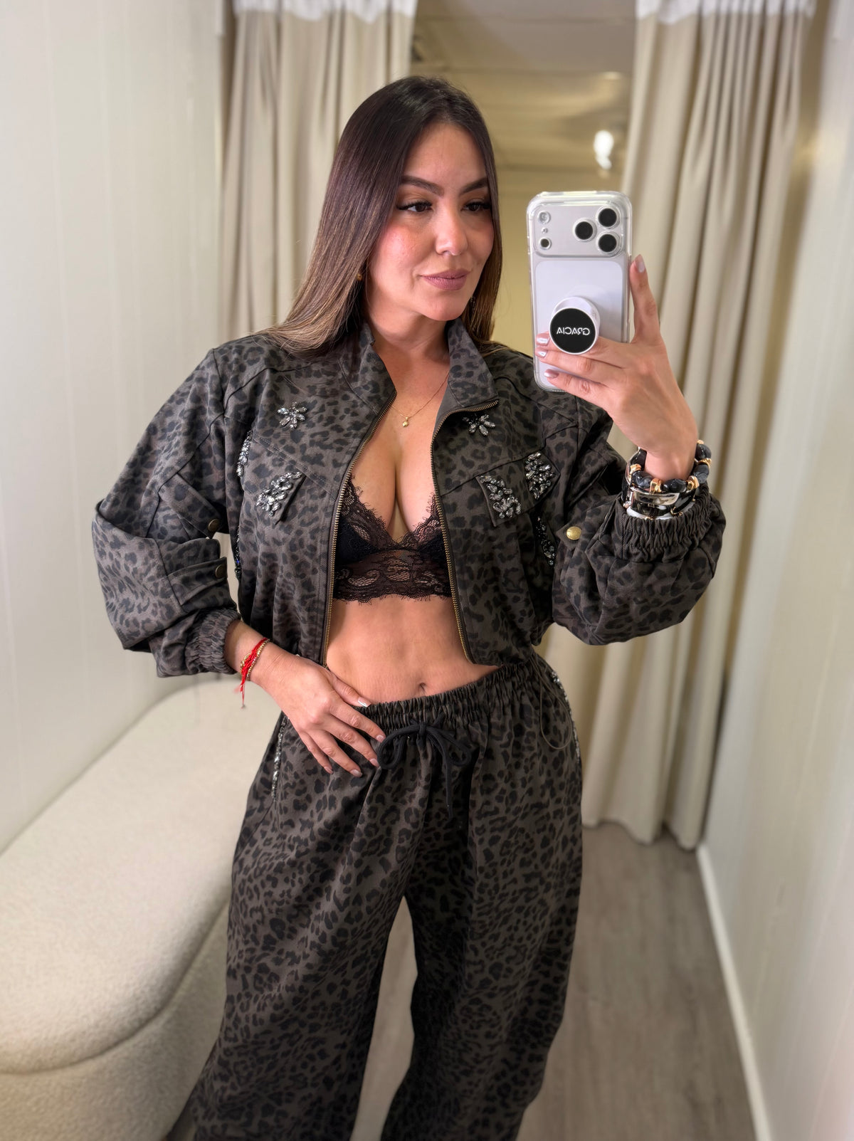 Dark Diva Leopard Print Pant Set