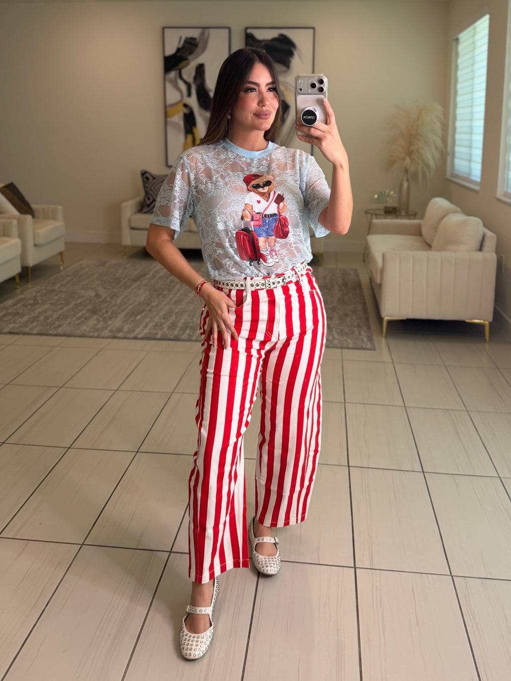 Cabana Stripes Red Barrel Pants