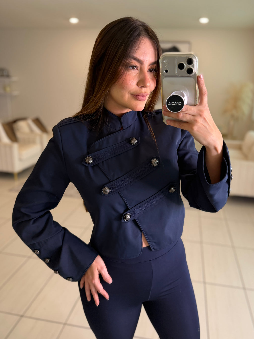 Napoleon Assym Navy Blue Jacket