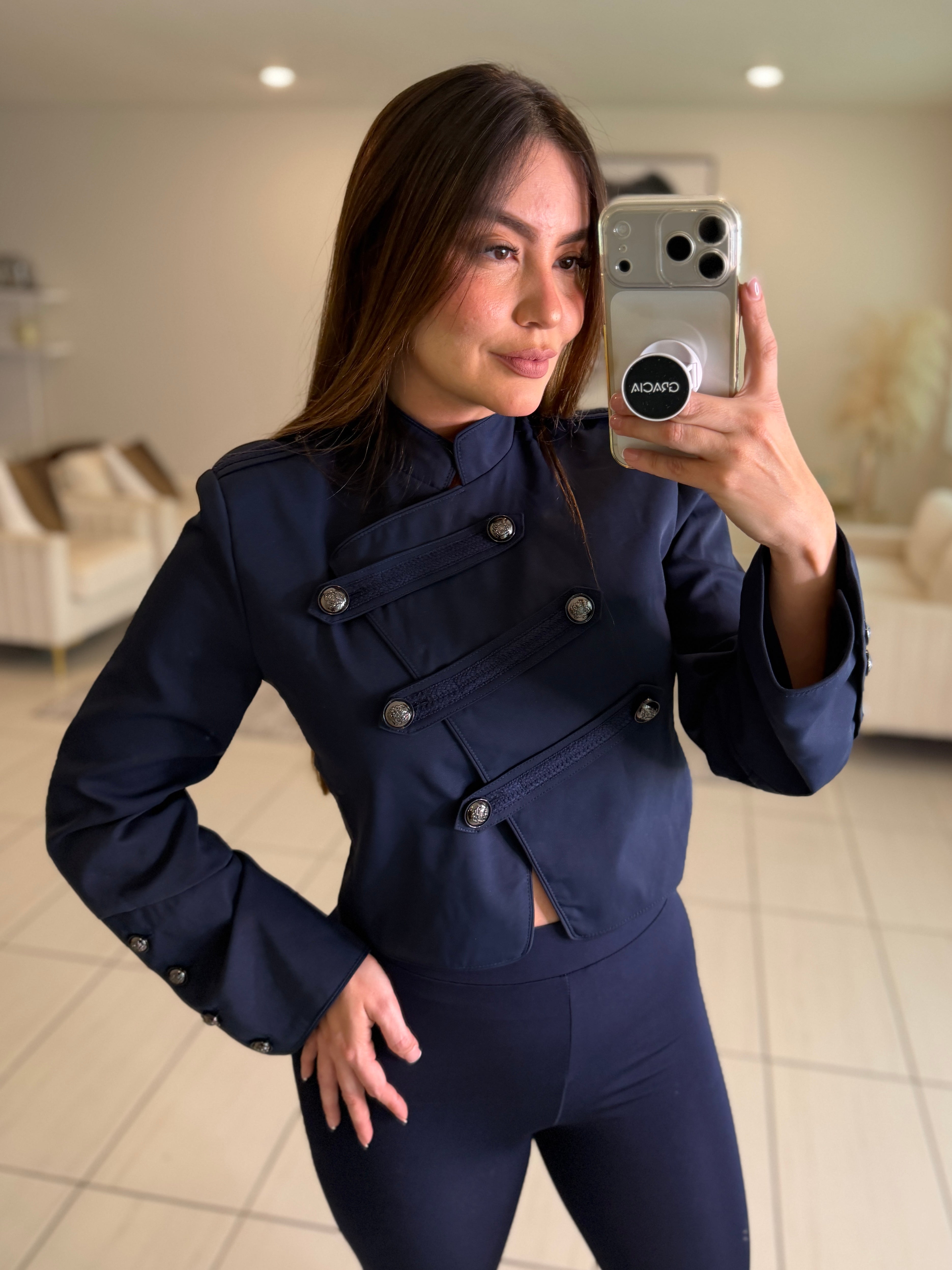 Napoleon Assym Navy Blue Jacket