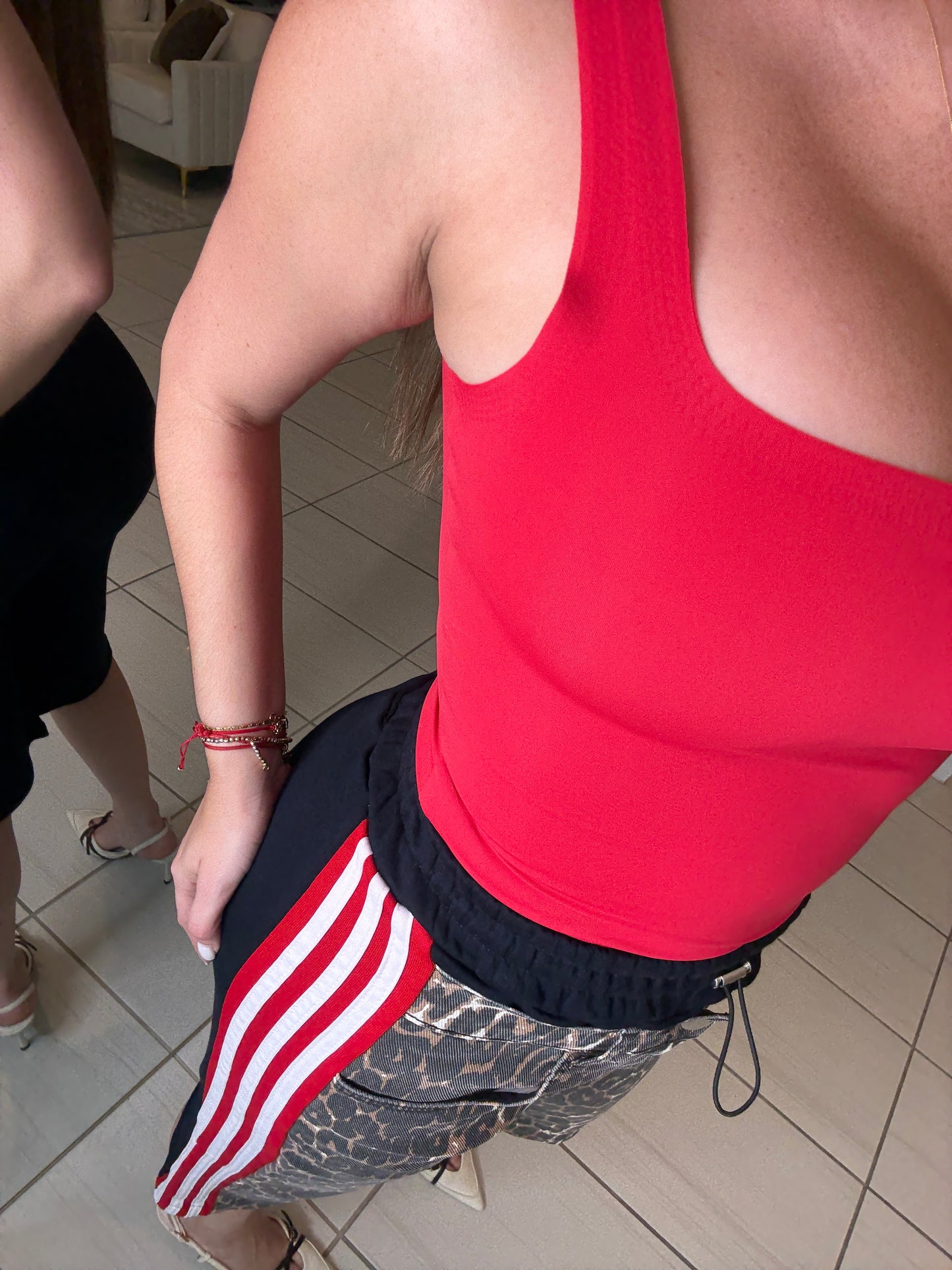 Wild Leopard Red Strip Short