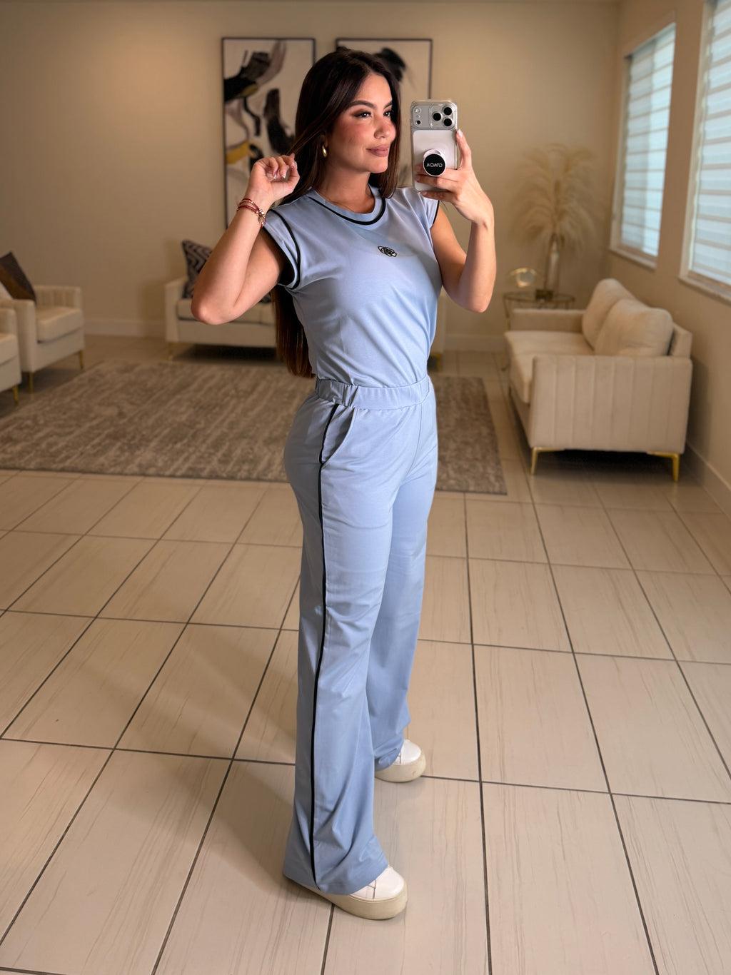 Iconic Muse Light Blue Pant Set