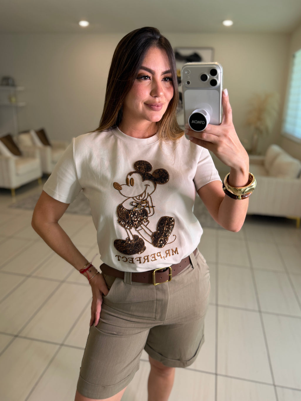Magic Sparkle Beige Tshirt