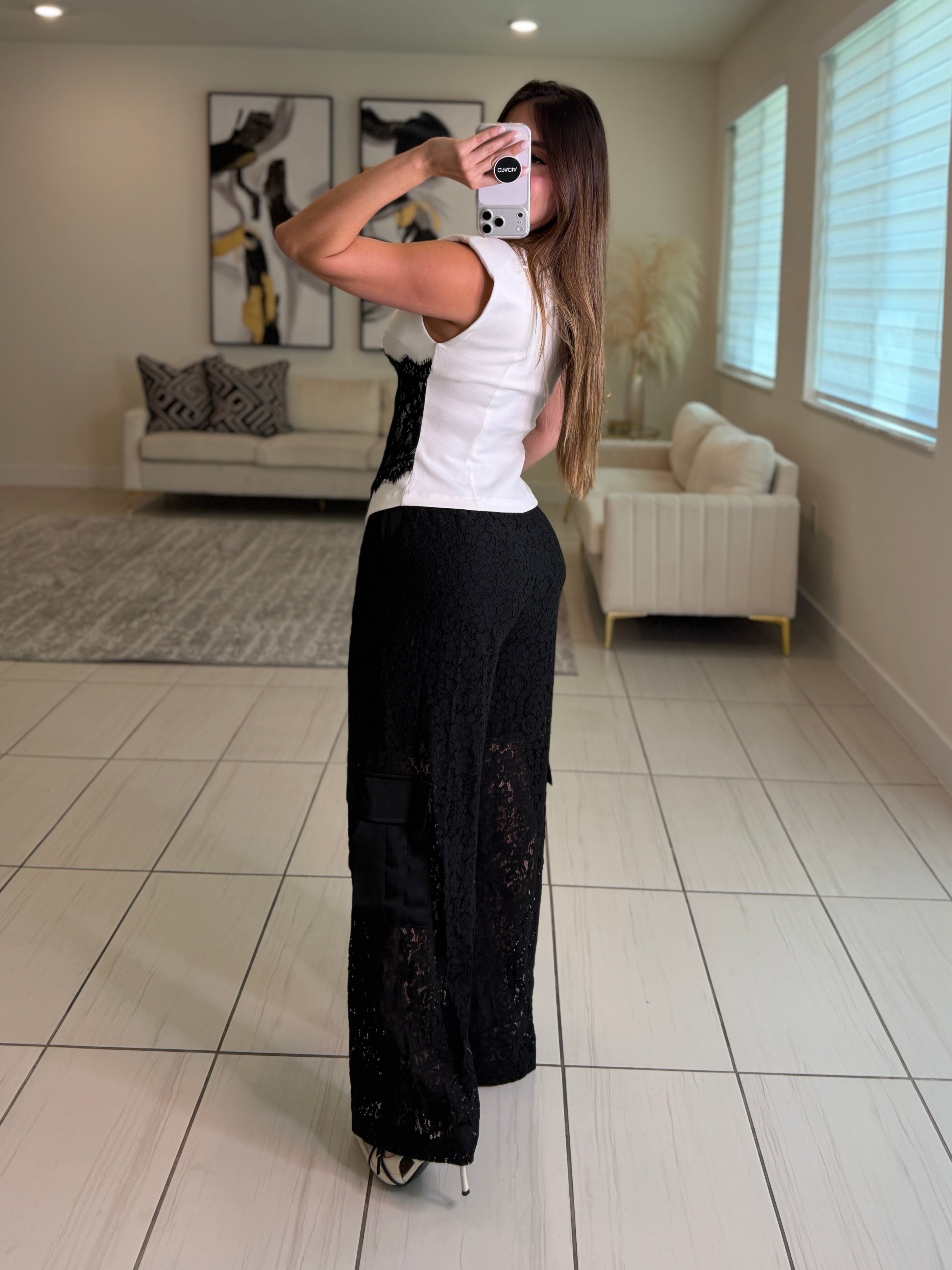 Luxe Lace Corset White Top