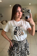 Polka Dots Fashionist White Tshirt