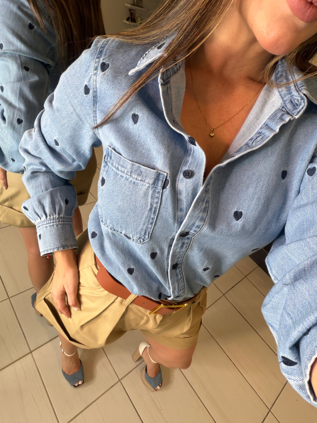 Muse Of Hearts Denim Shirt