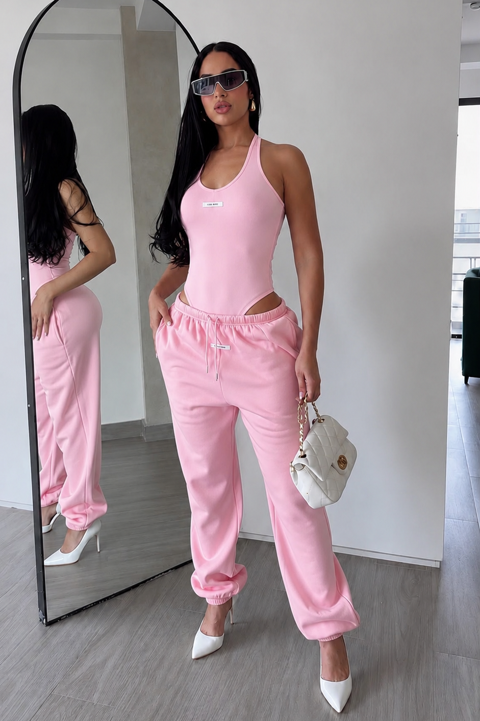 Bombshell Soft Pink Jogger Set