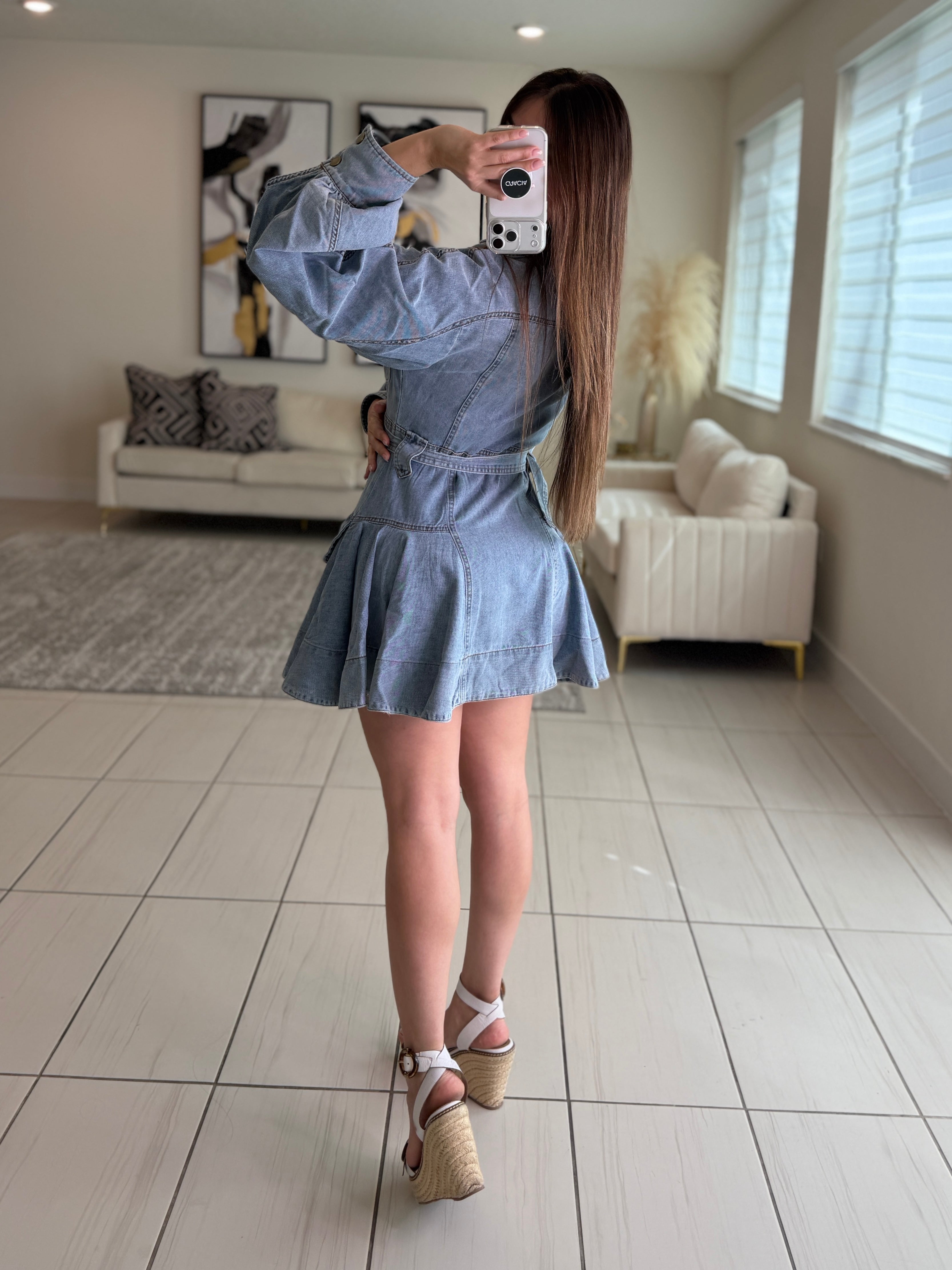 Luna Utility Denim Dress