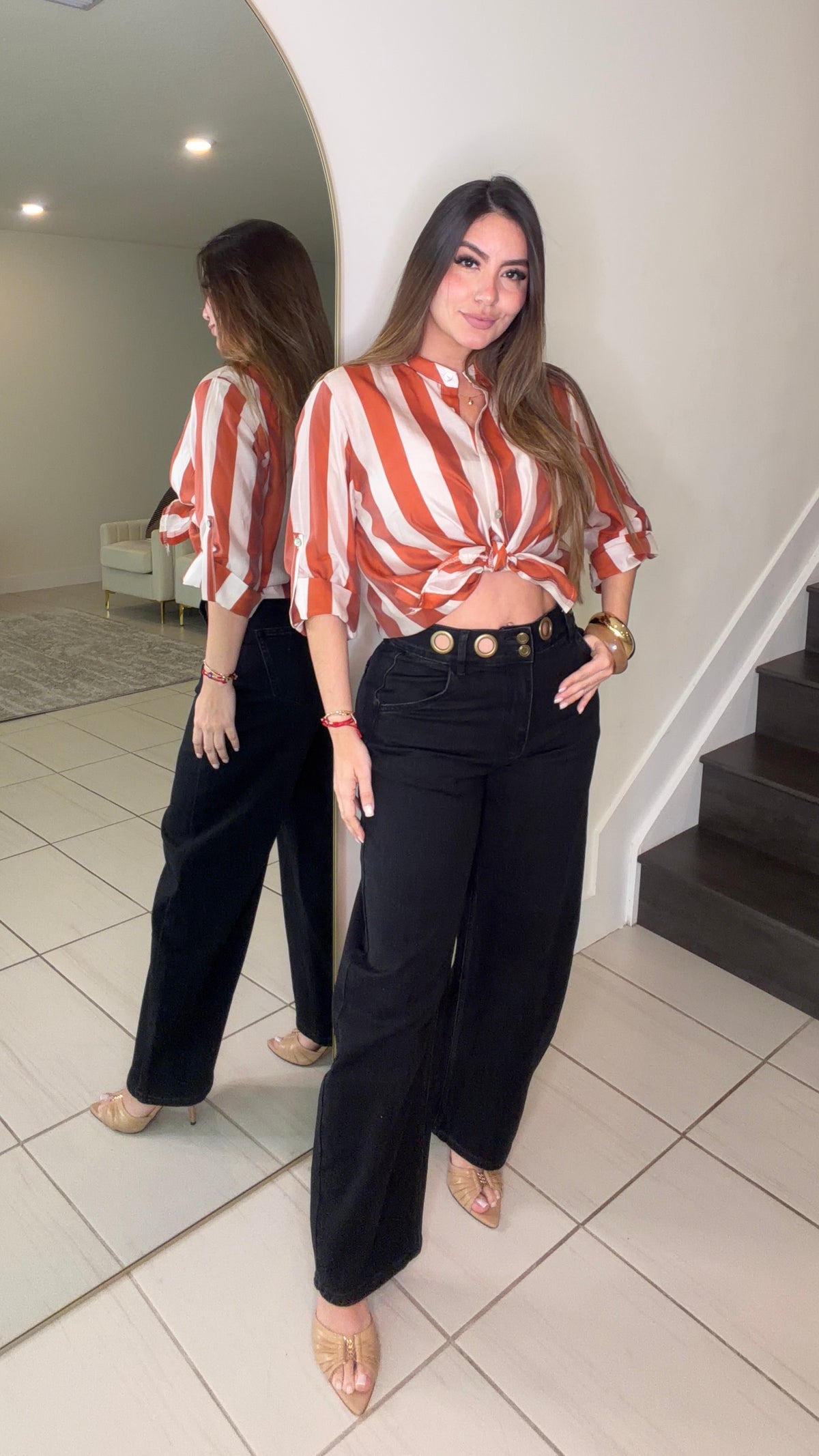 Siena Stripes Terracotta Shirt