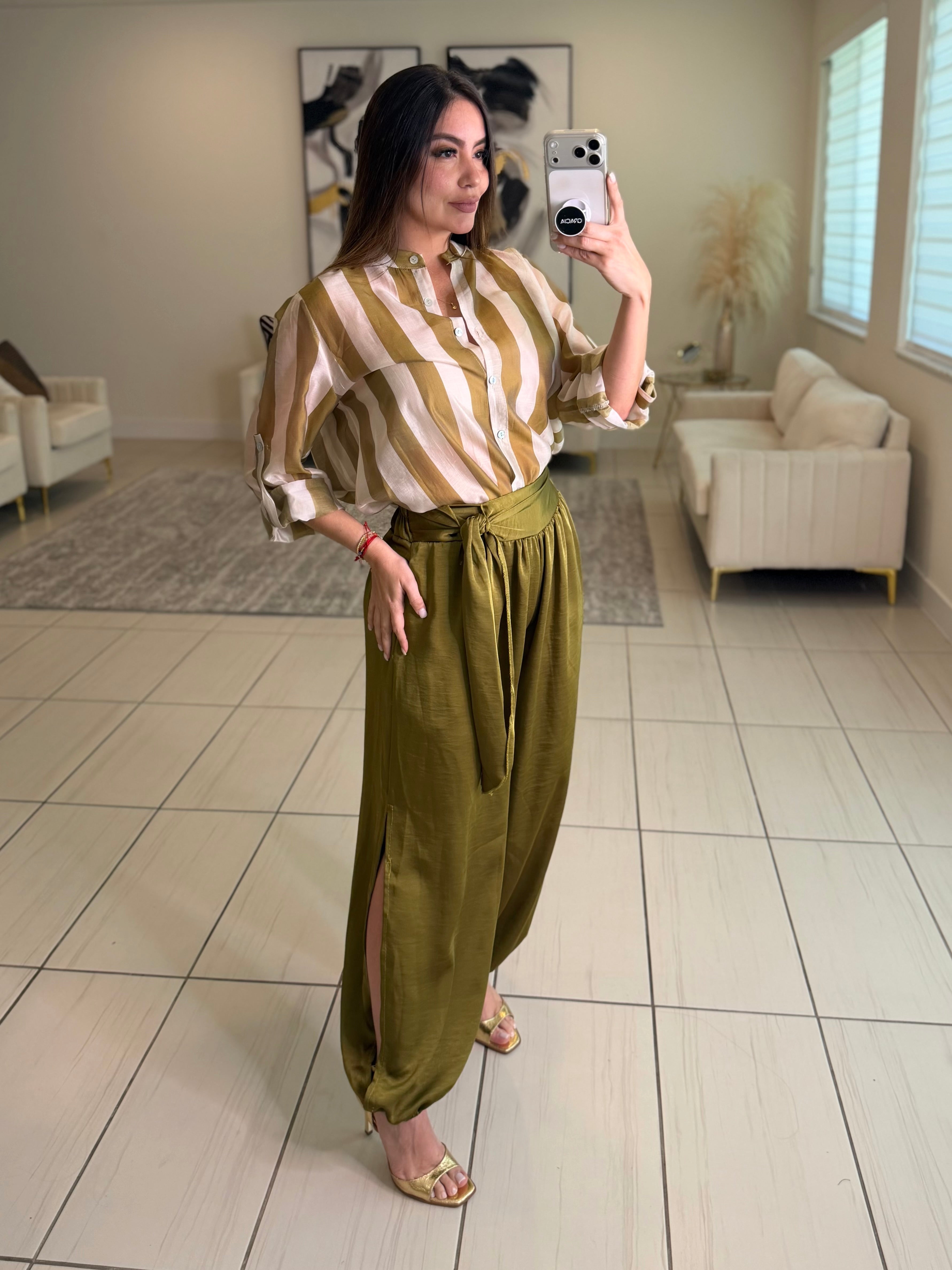 Sage Luxe Green Balloon Pants