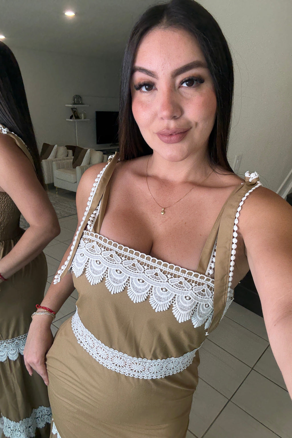 Split Intention Mocha Maxi Dress