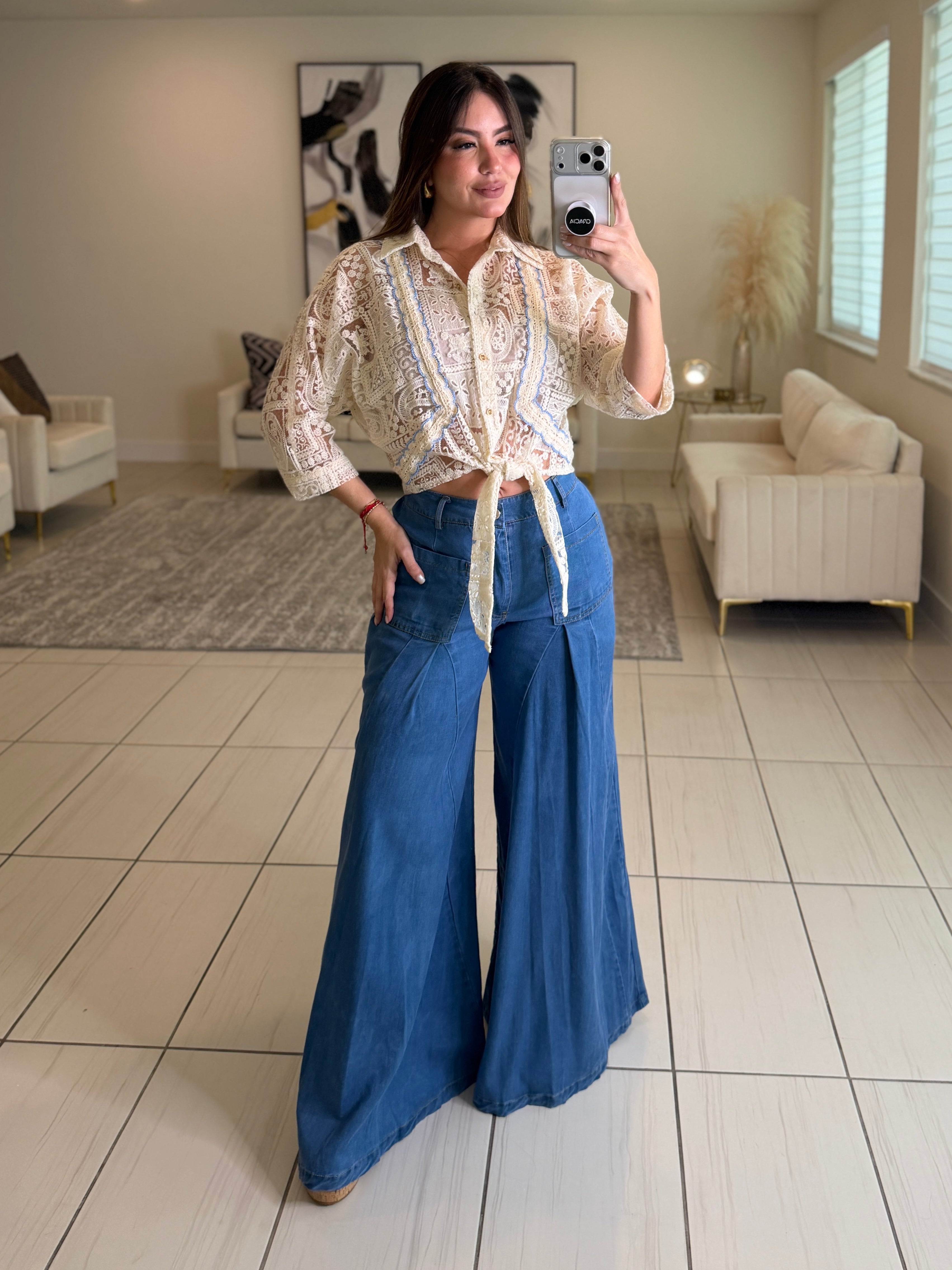 Iconic Flare Soft Denim Pants