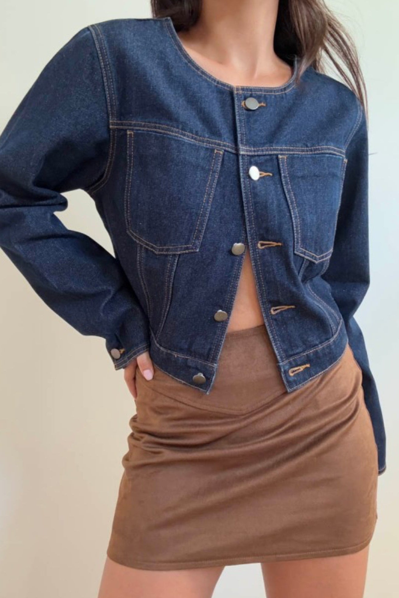 Power Poise Dark Denim Jacket