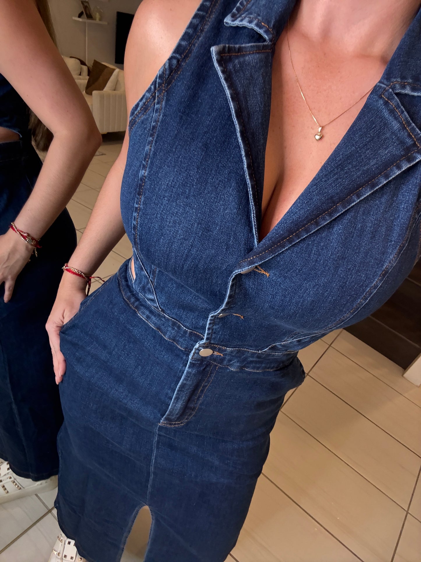 Modern Muse Denim Midi Dress