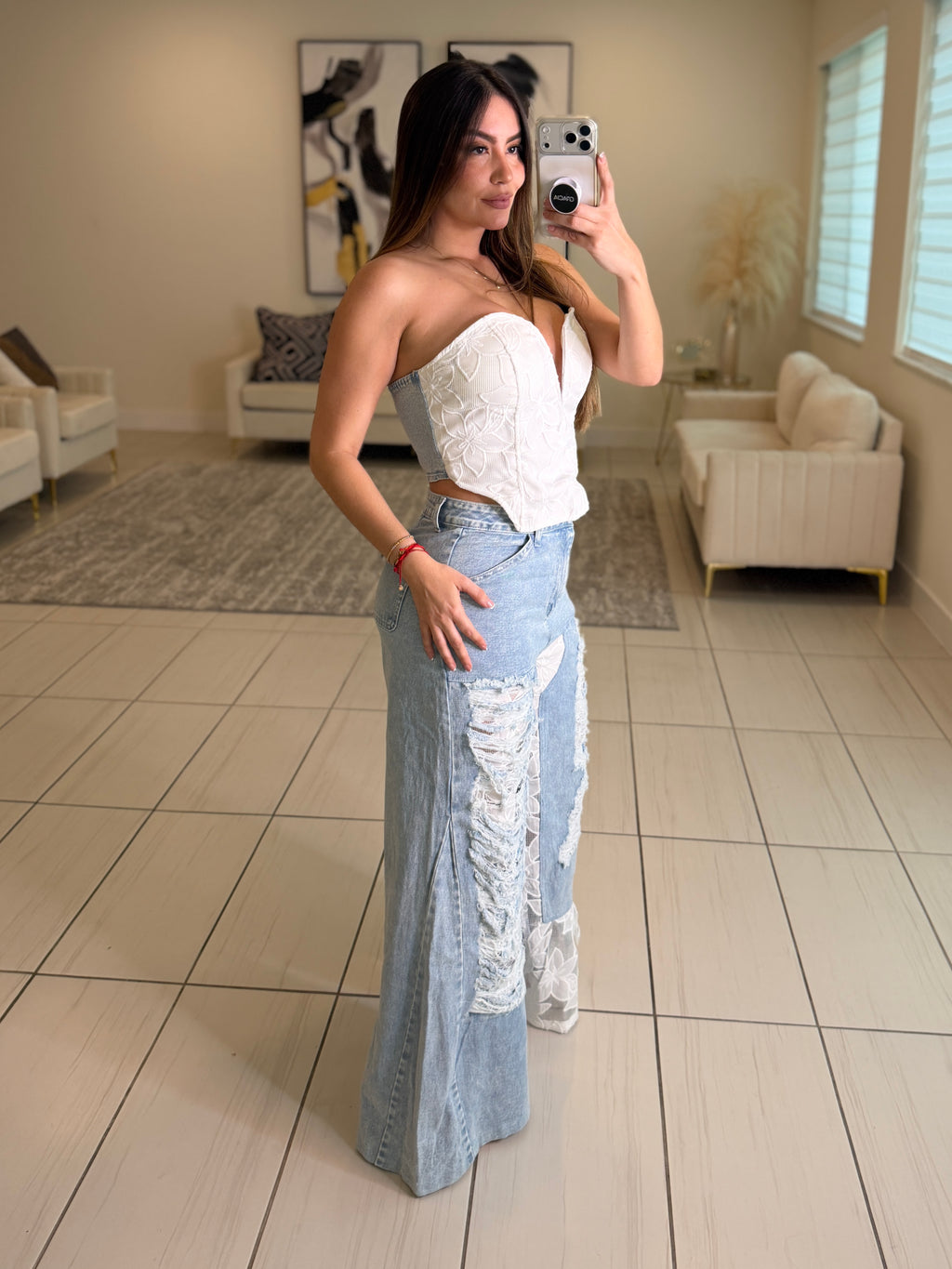 Power Muse Denim Pant Set