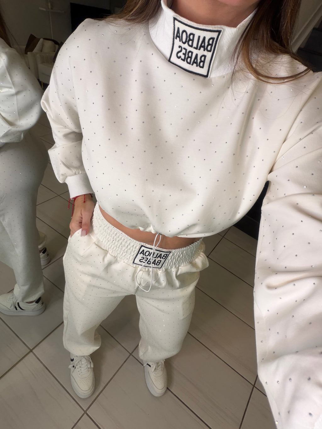 Midnight Rhinestone Ivory Set