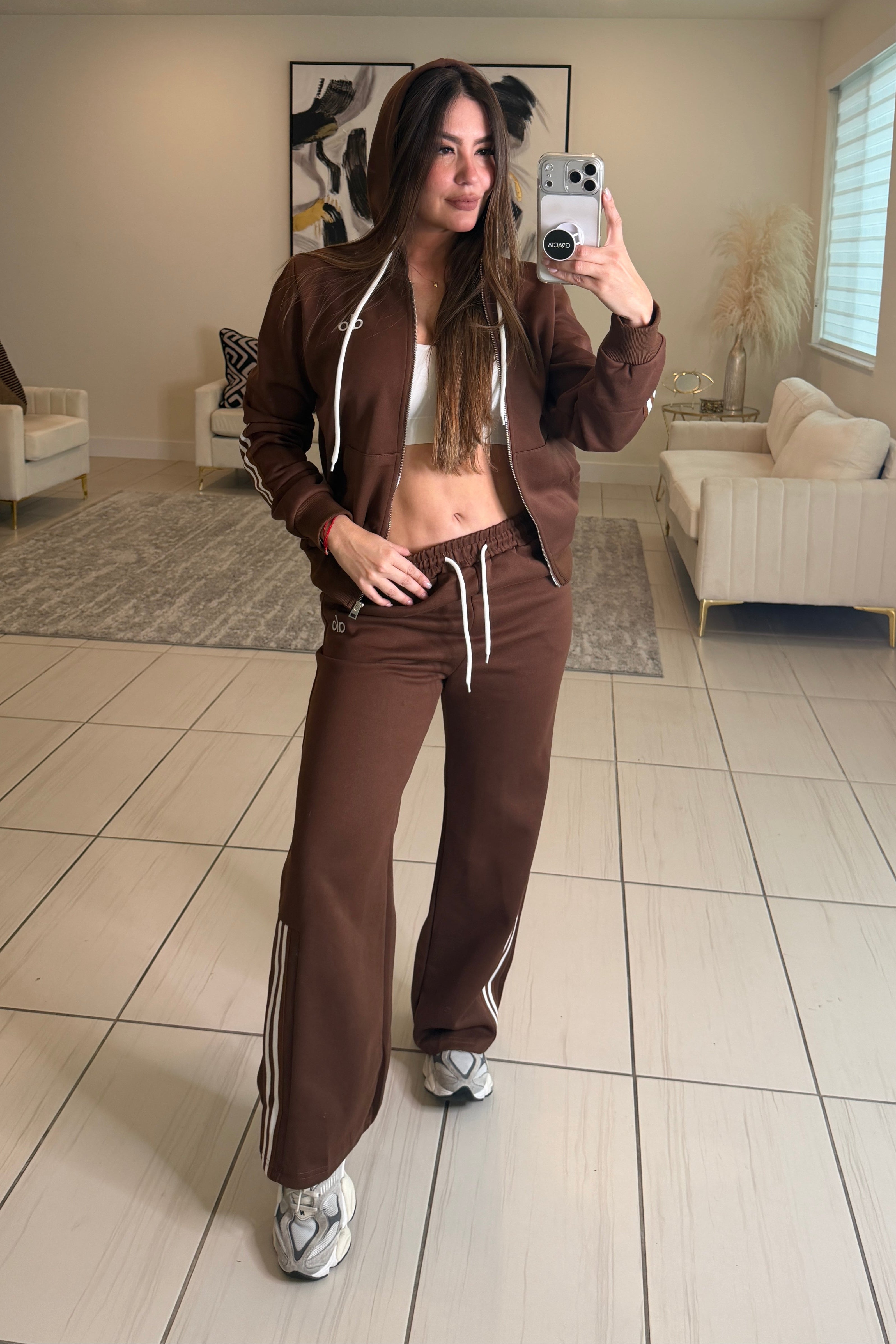 Iconic Stripes Halo Brown Pant Set