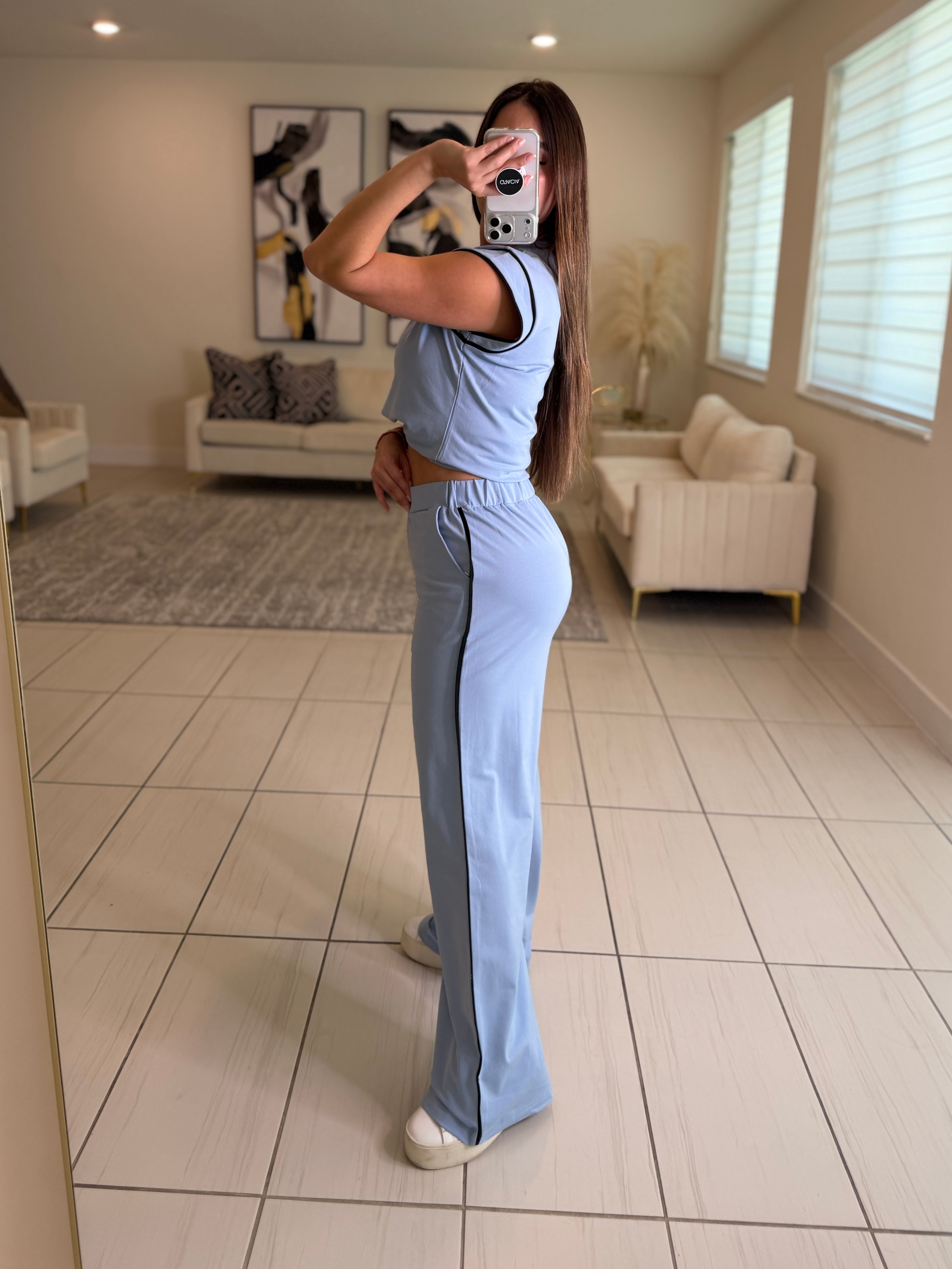 Iconic Muse Light Blue Pant Set