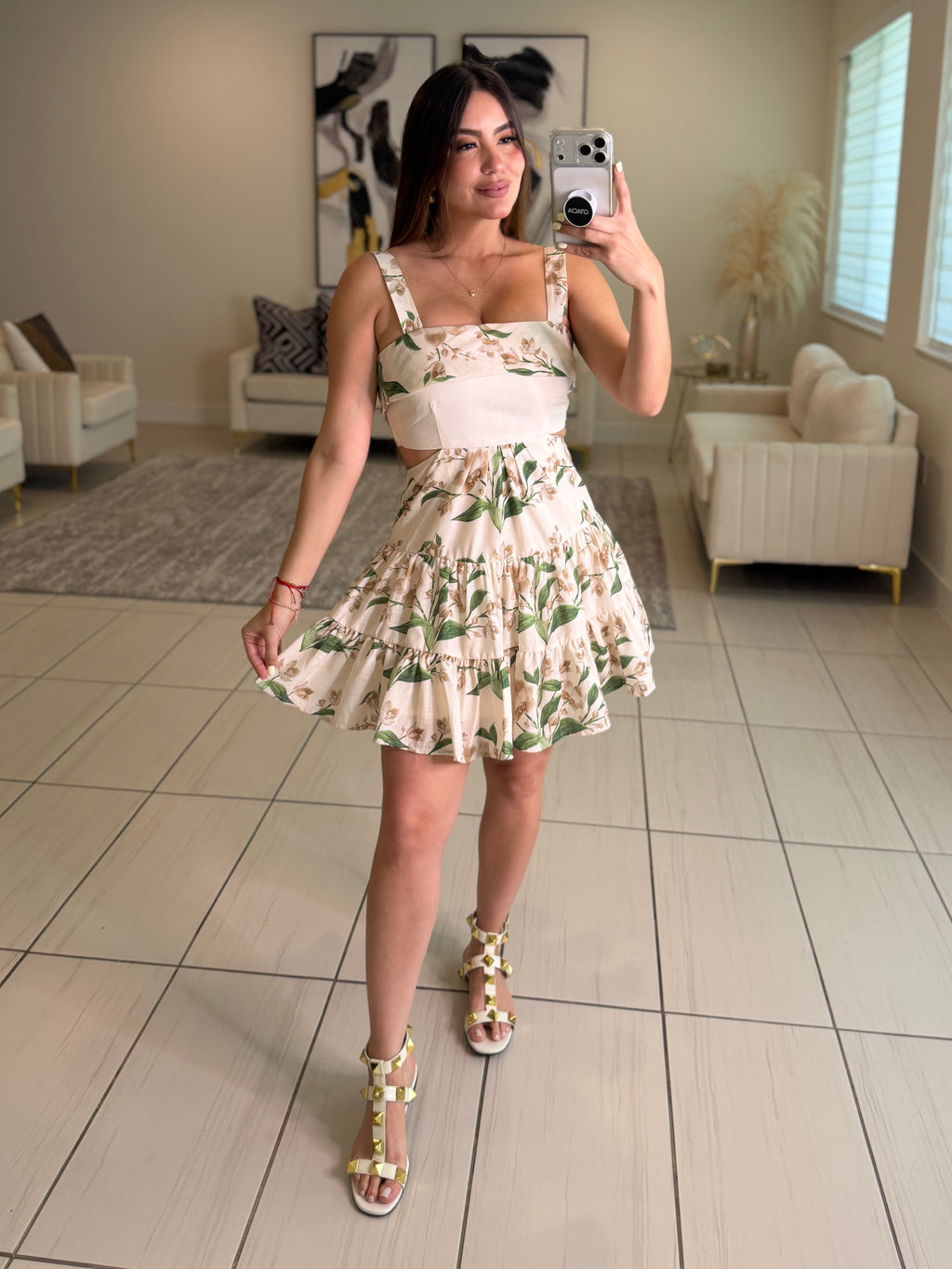 Romantic Haven Beige Dress