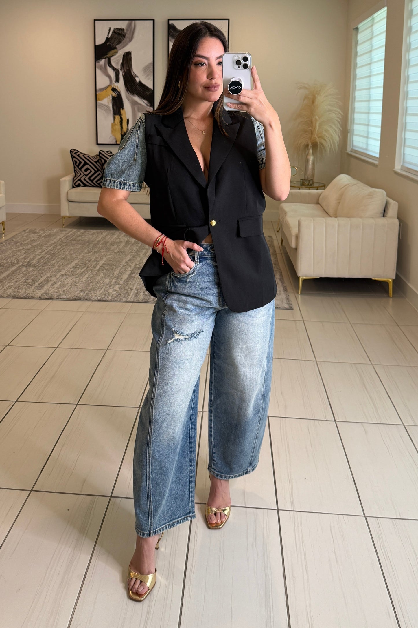 Everyday Muse Barrel Denim Pants