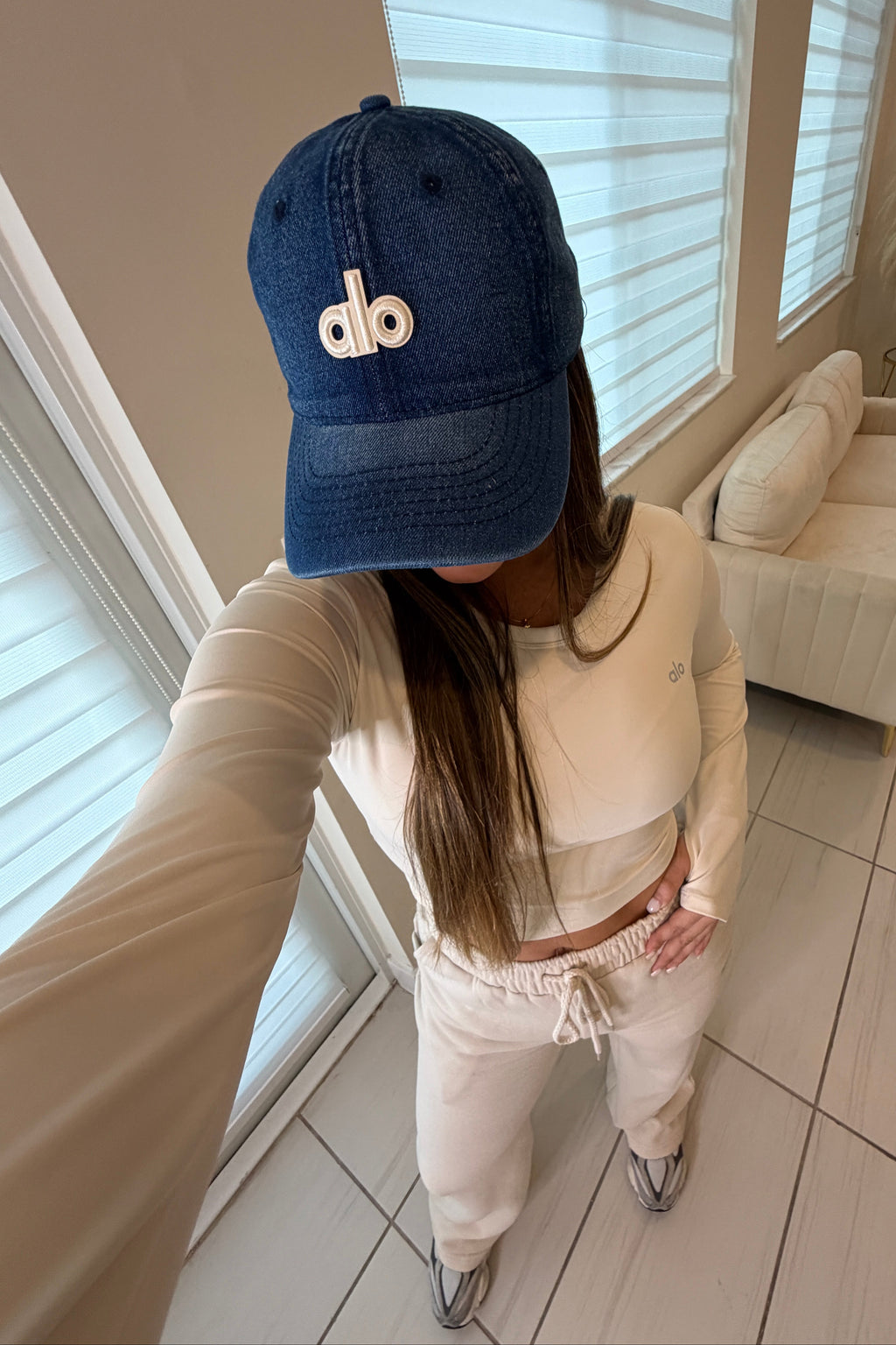 Iconic Halo Dark Blue Denim Cap