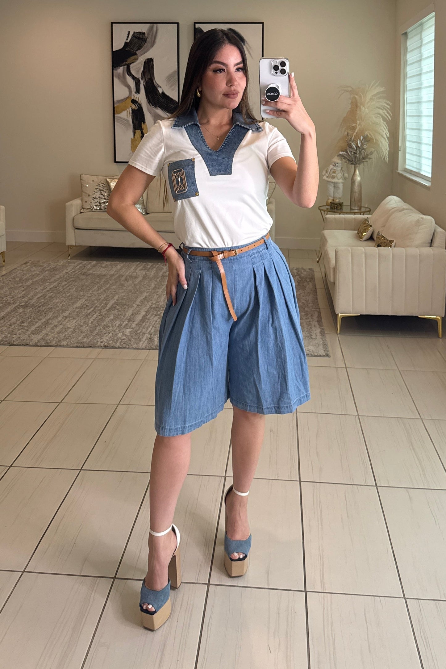 Refined Motion Blue Denim Short