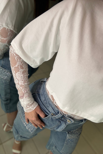 Luxe Instinct Lace White Bodysuit