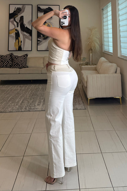 Belle Mission White Pants Set
