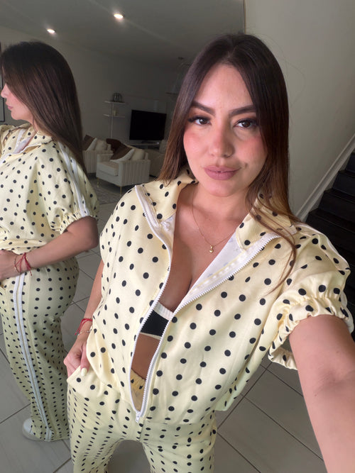 Italian Dots Yellow Pants Set