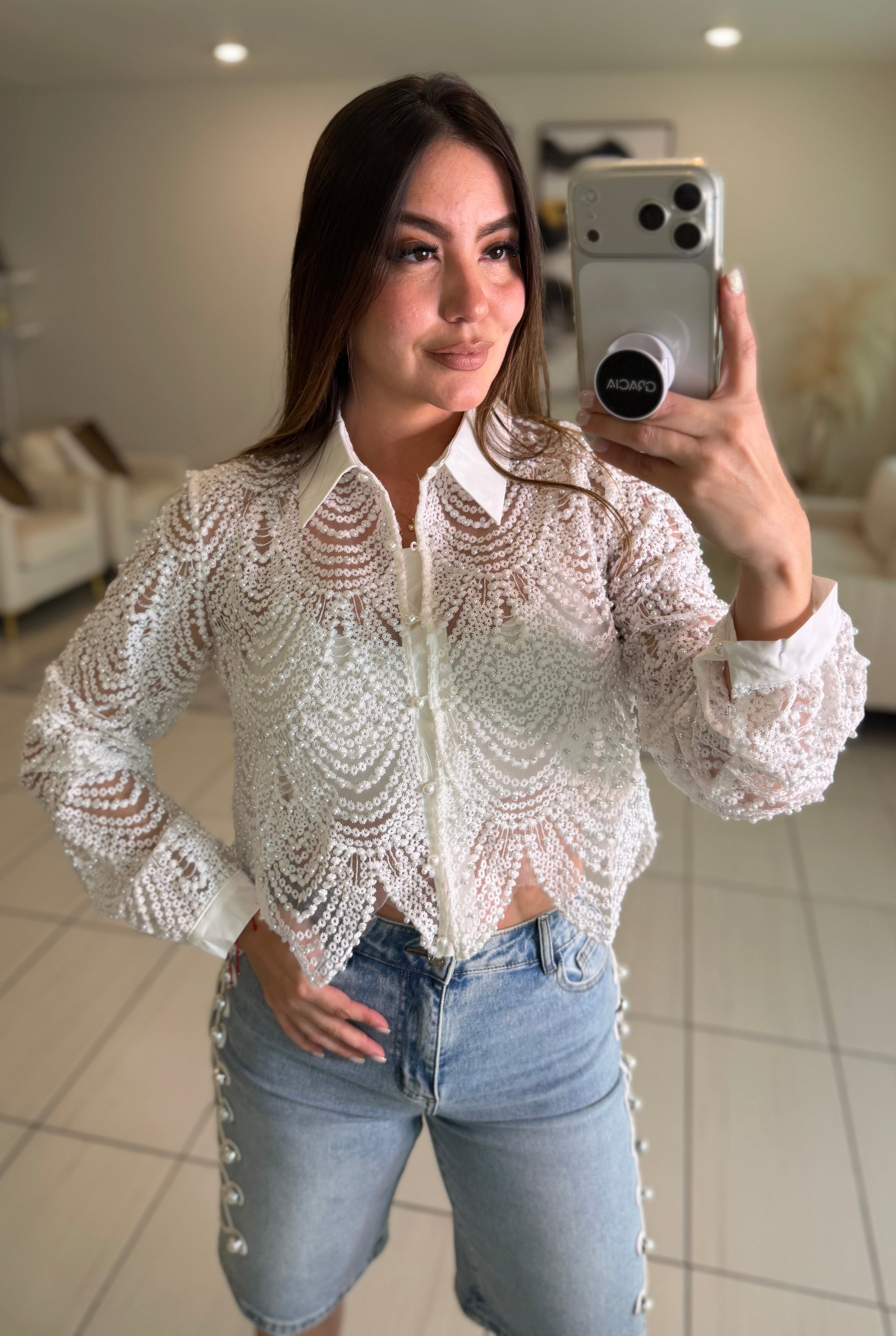 Sugar Vanilla Pearls White Top