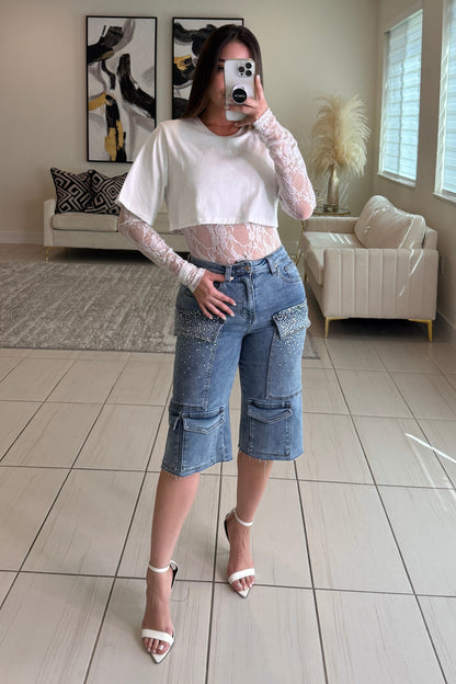 Luxe Instinct Lace White Bodysuit