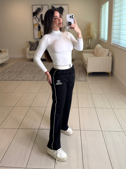 Iconic High Neck White Basic Top