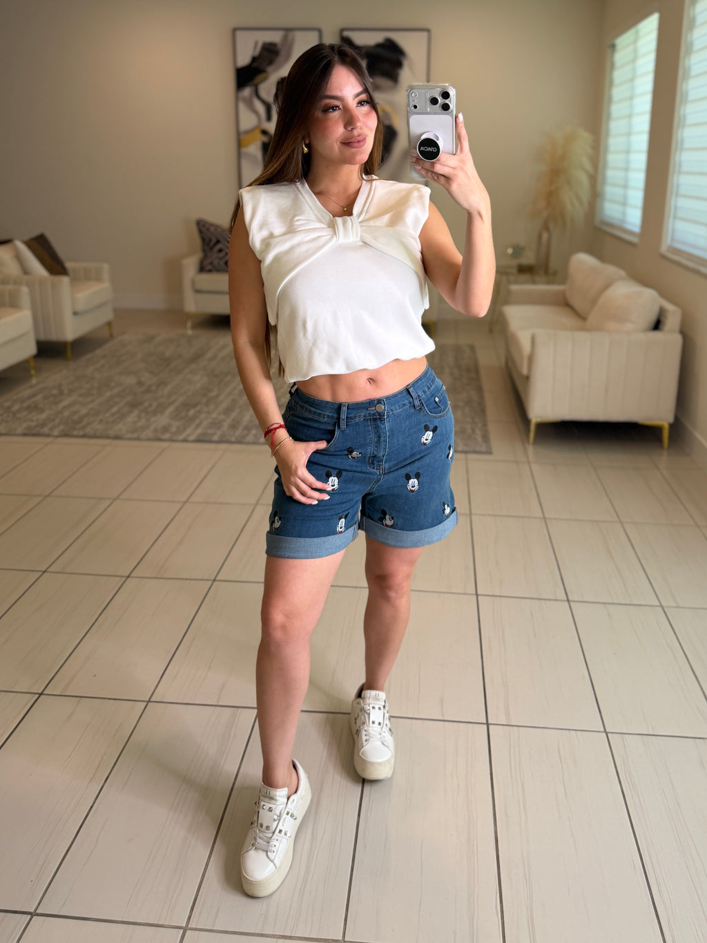 Funny Denim Bermuda Shorts