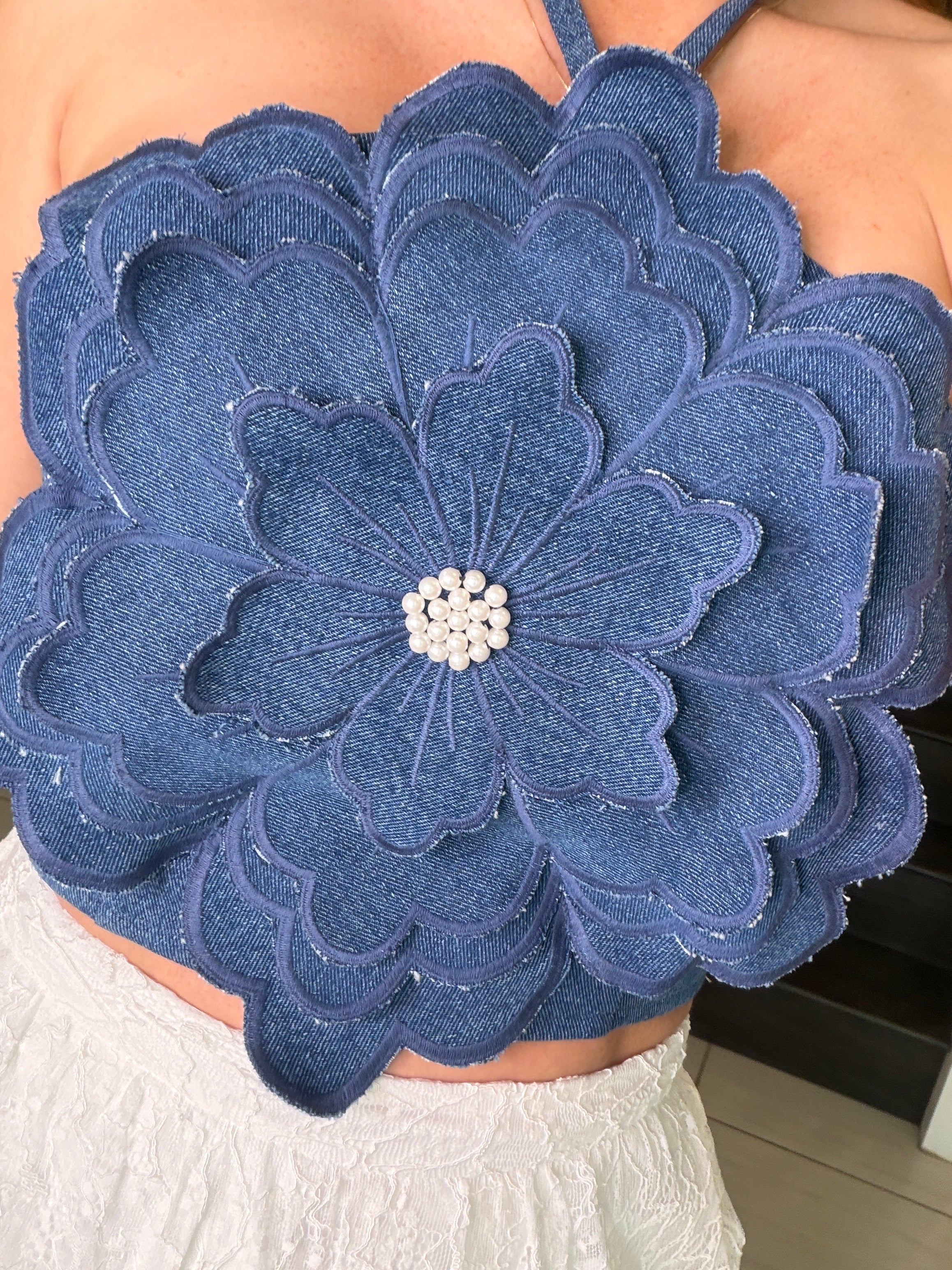 Eternal Grace Denim CropTop