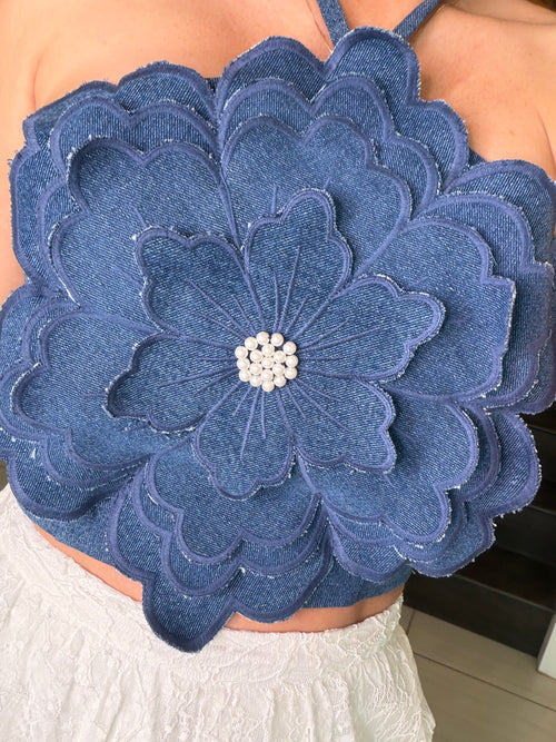 Eternal Grace Denim CropTop