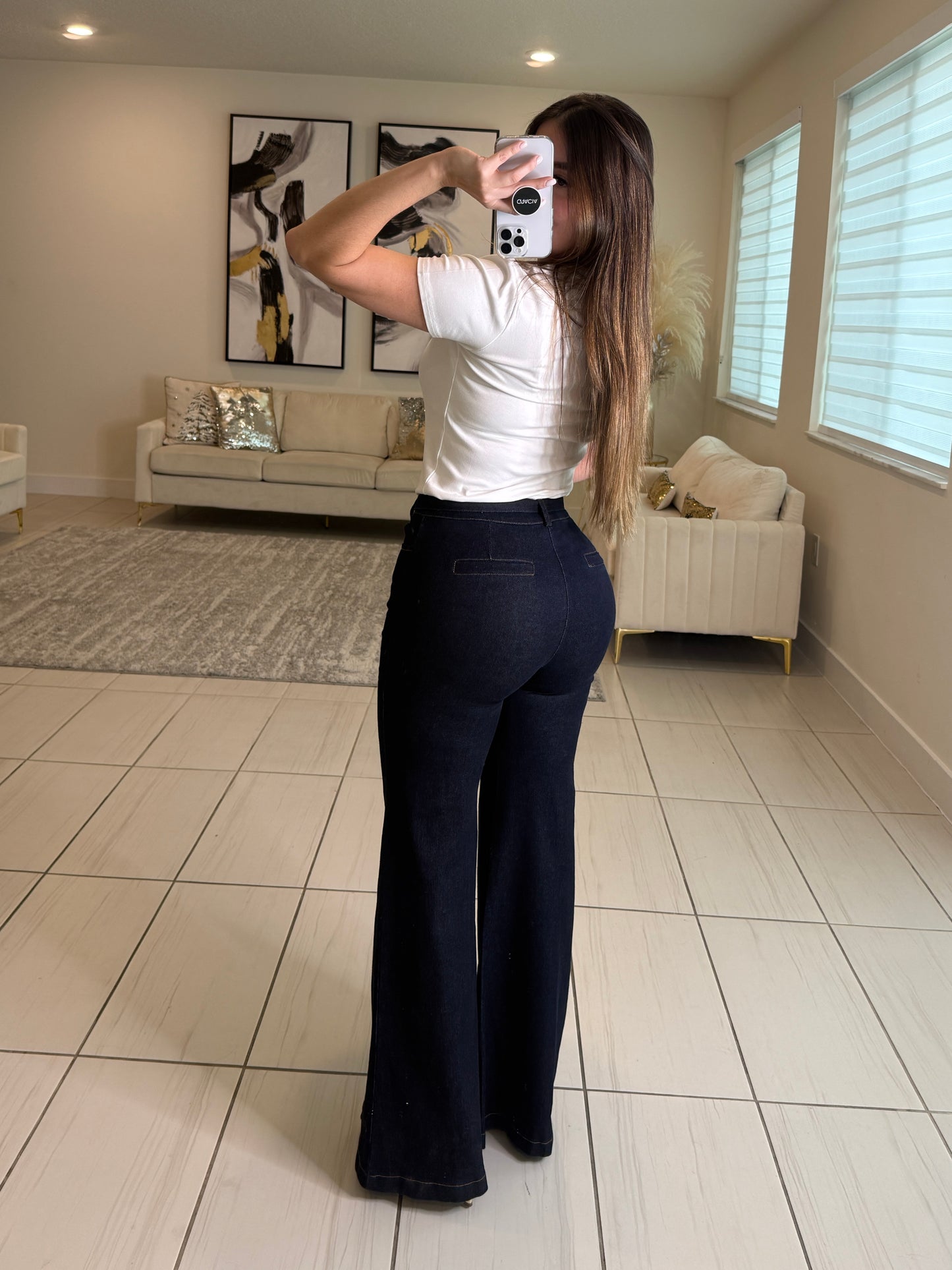 Refined Flow Dark Denim Pants